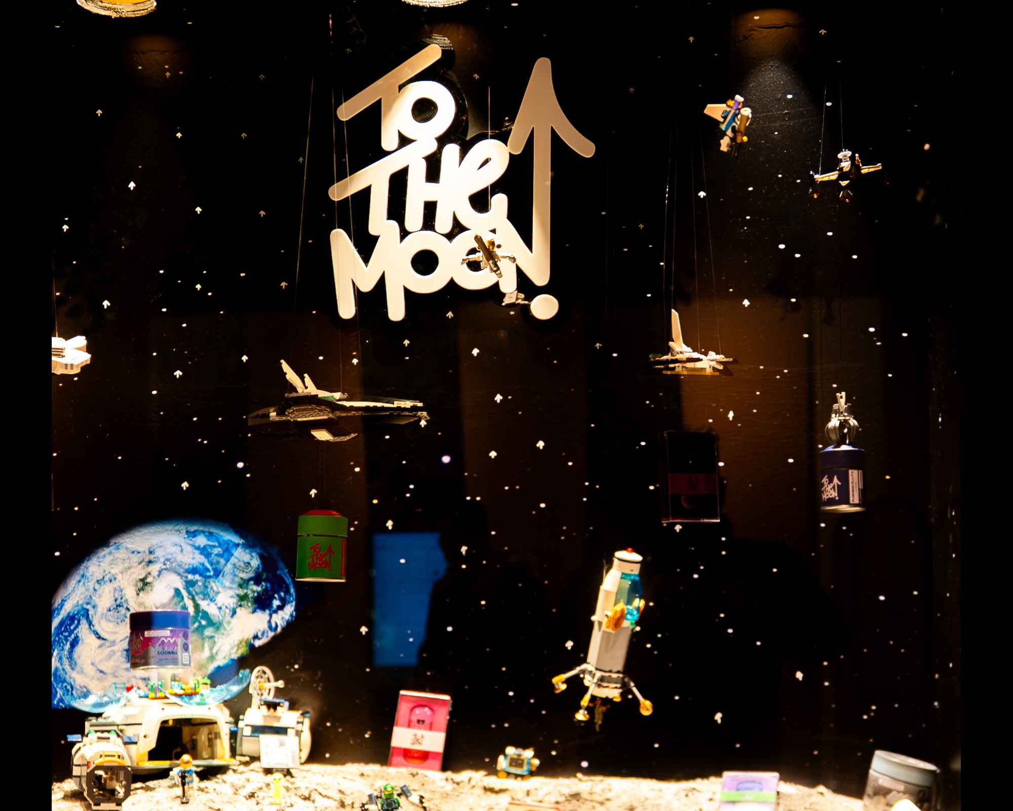 display for the brand to the moon