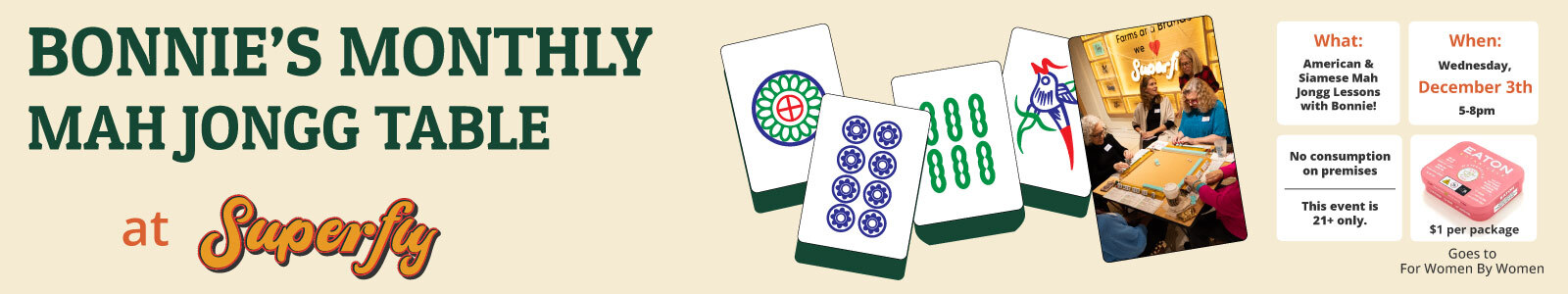 Bonnie’s Monthly Mah Jongg Table